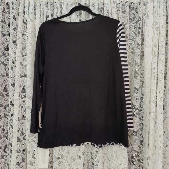 NWT Bloomchic black and white long sleeve top size 10 - Picture 7 of 7